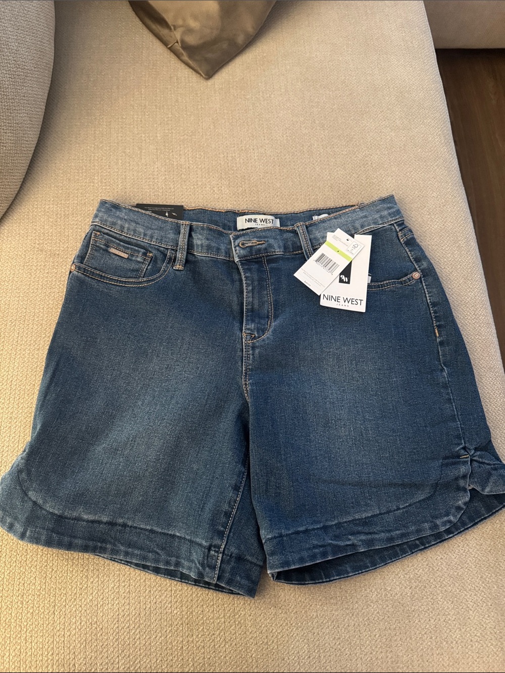 Nine West Dark Blue Denim Jean Shorts